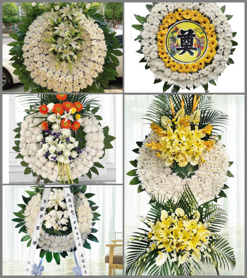 广东梅州市五华县华城镇西林村花圈速递